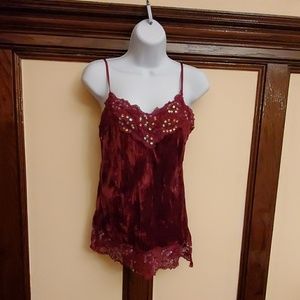 Silvercyte ,wine, cute top, size L